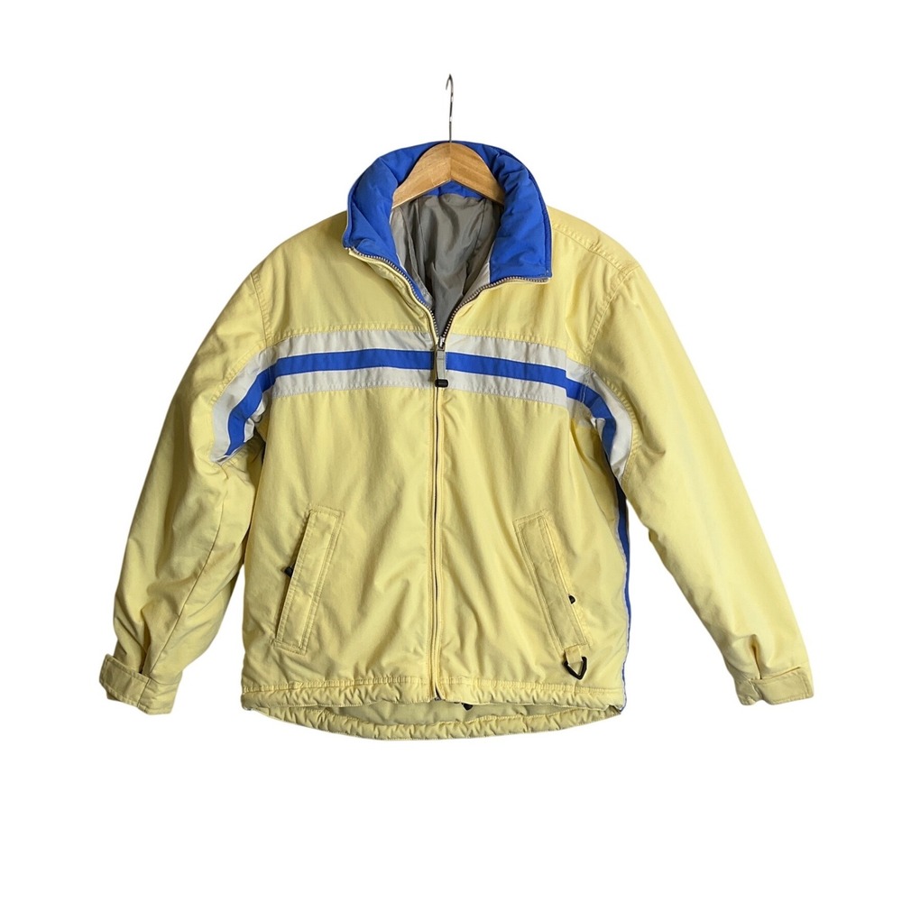Vintage Obermeyer Yellow Ski Jacket Pond Skimming Apres Opening Day 80s 90s Hood